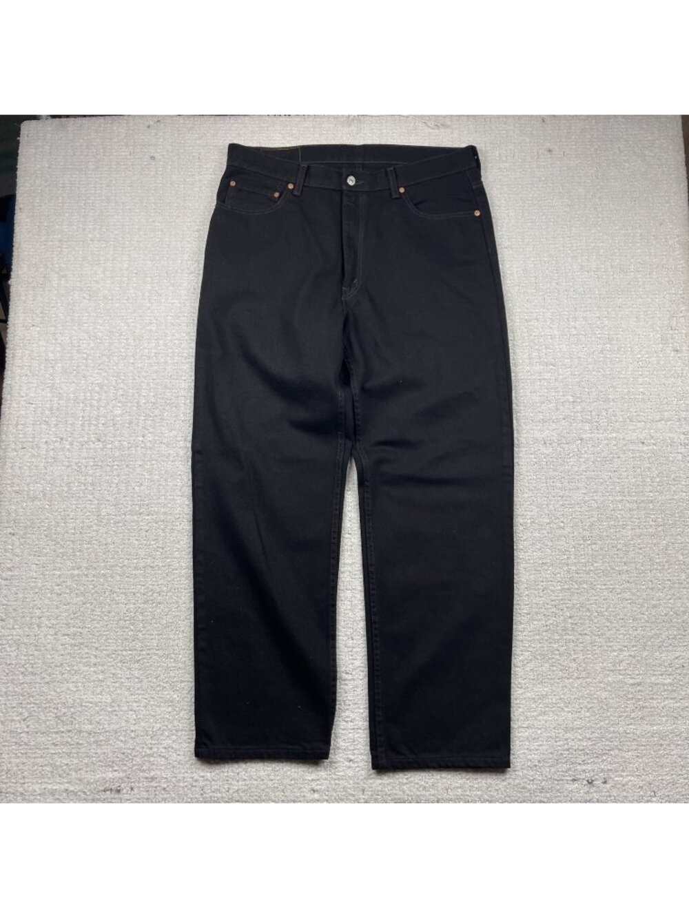 Levis 550 Relaxed Fit Tapered Leg Jeans Mens 36x30 Jet Black Denim High Rise